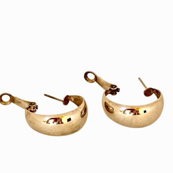 Silver-tone Hoop Earrings Leverback for Pierced Ears - Picture 9 of 13